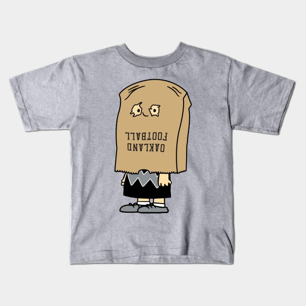 Oakland Bag Of Shame Kids T-Shirt by unsportsmanlikeconductco